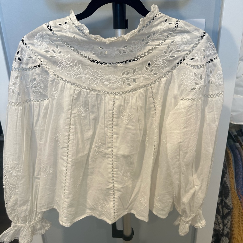 Elegant White Lace Blouse
